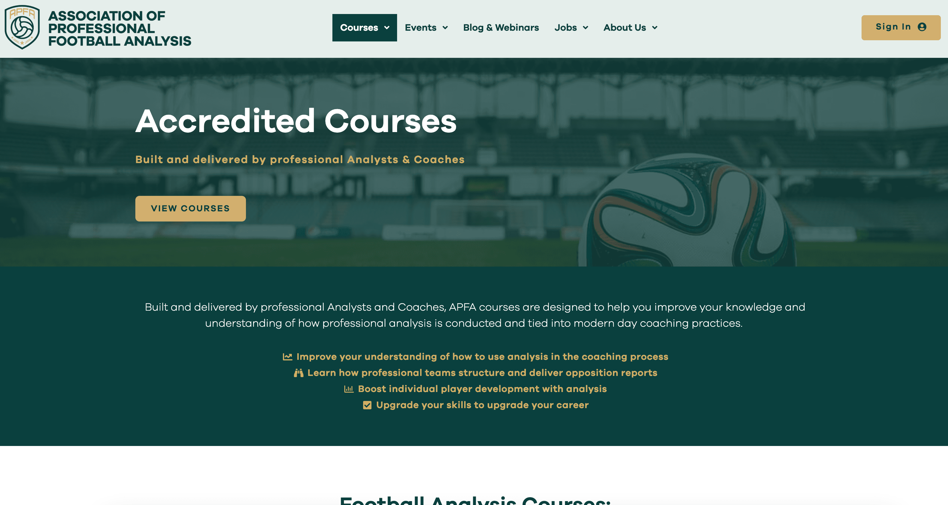 APFA Accredited Courses
