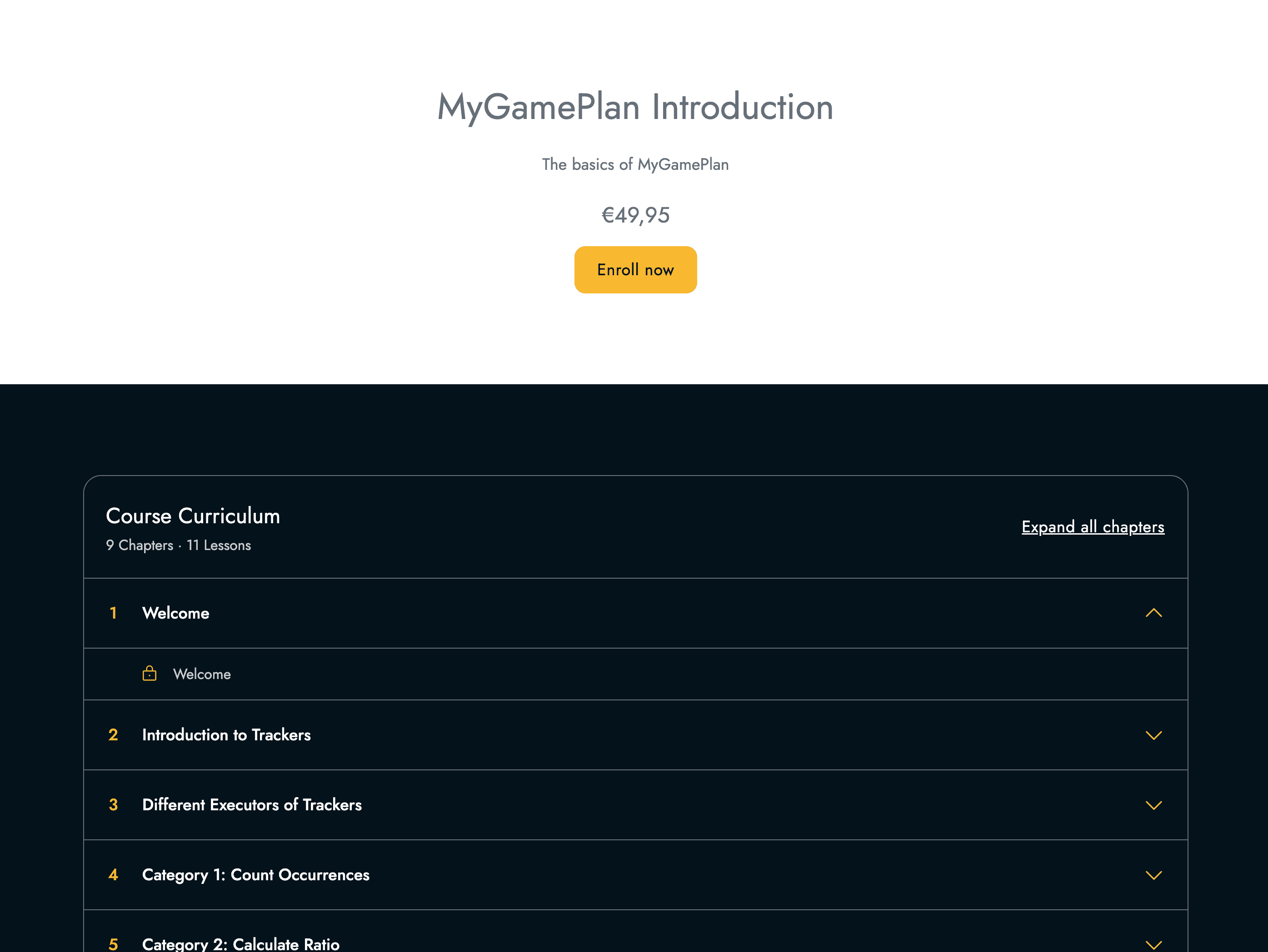 MyGamePlan Introduction